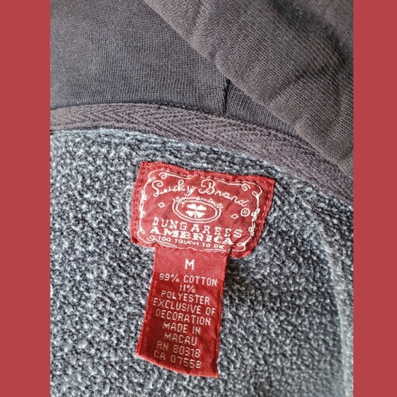 Vintage Lucky Brand Zipup Sweatshirt - Picture 9 of 9
